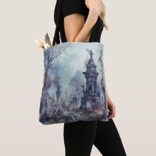 Tote Bag Cimetière déplaisant Graveyard Graves Croisés Hall