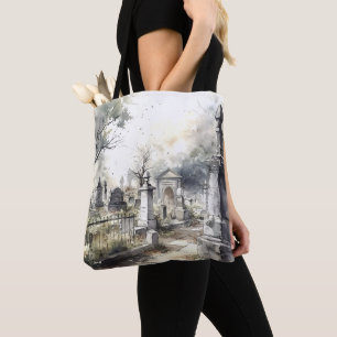 Tote Bag Cimetière déplaisant Graveyard Graves Croisés Hall