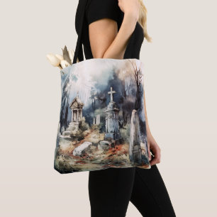 Tote Bag Cimetière déplaisant Graveyard Graves Croisés Hall