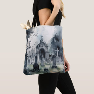 Tote Bag Cimetière déplaisant Graveyard Graves Croisés Hall
