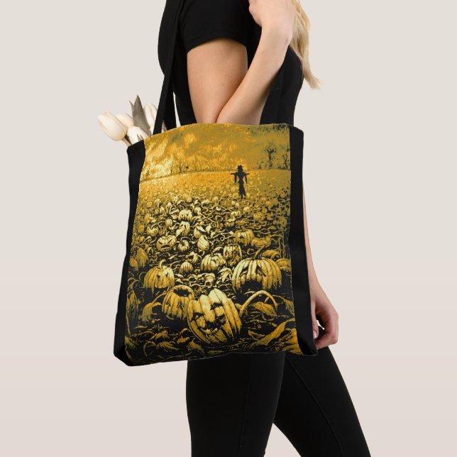 Tote Bag cimetière Jack O'Lantern (De près)