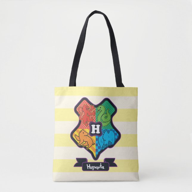 Tote Bag Cimier de Poudlard de dessin (Devant)