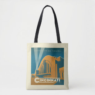 Tote Bag Cincinnati, Ohio Terminal Union historique