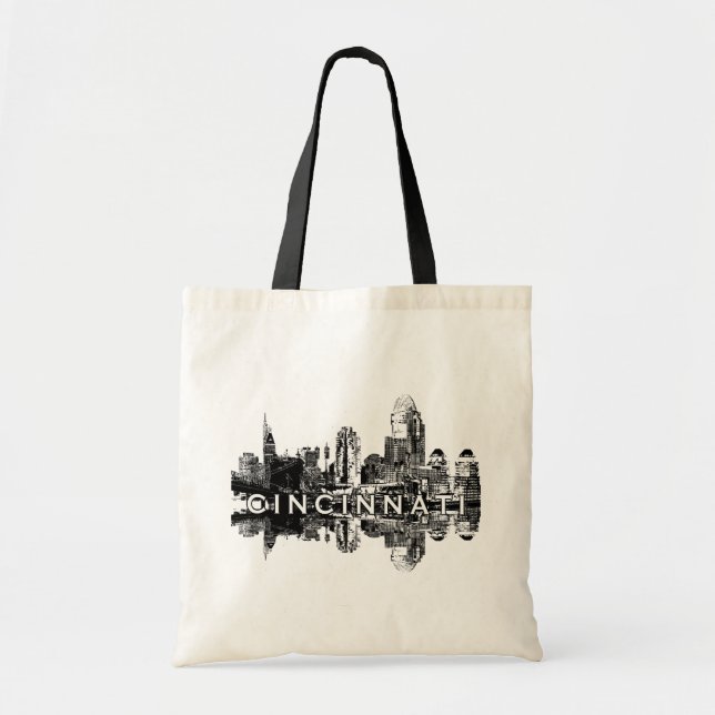 Tote Bag Cincinnati Skyline  (Devant)