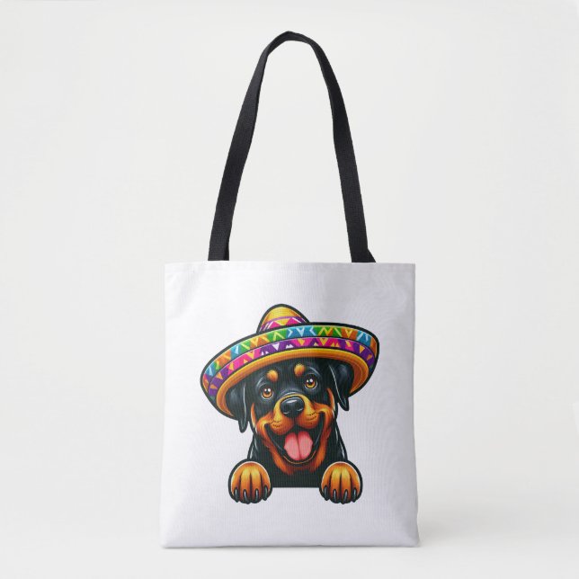 Tote Bag Cinco de Mayo Rottweiler Mexique Célébration (Devant)