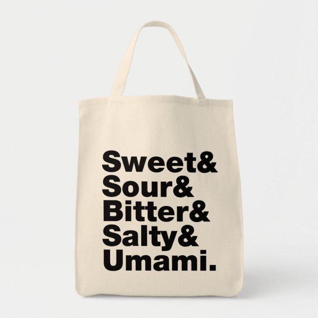 Tote Bag Cinq saveurs de base (Devant)