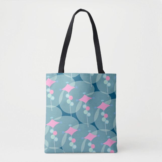 Tote Bag Cinquante ans de plaisir Abstrait Boomerang Design (Devant)