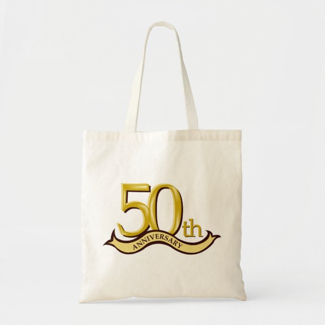 Tote Bag Cinquantième cadeau personnalisé d'anniversaire (Devant)
