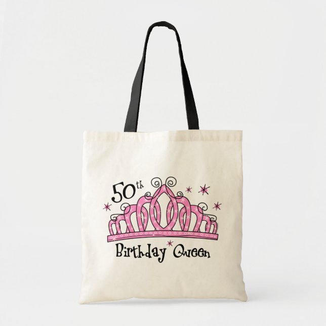 Tote Bag Cinquantième LT de reine d'anniversaire de diadème (Devant)