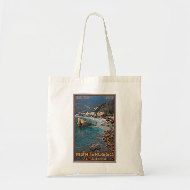 Tote Bag Cinque Terre - plage de Monterosso de matin (Devant)