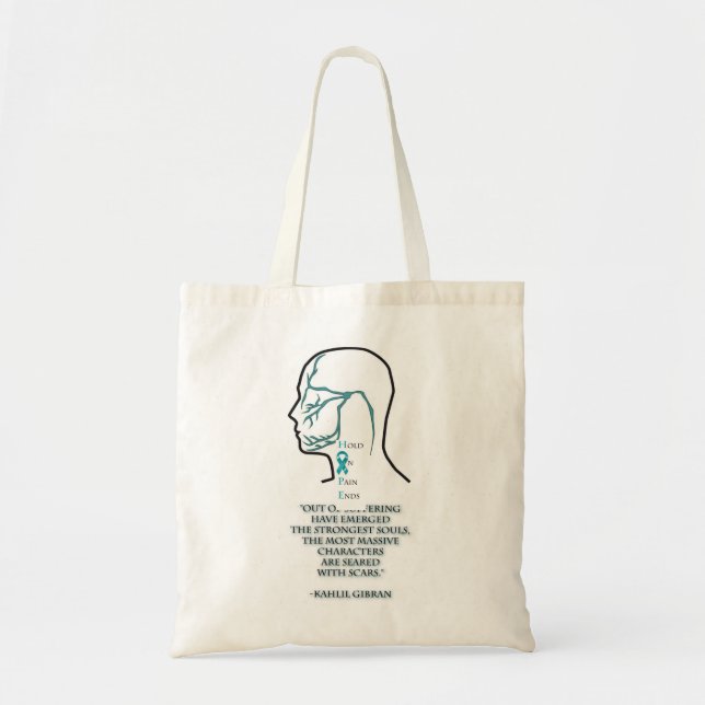 Tote Bag Cinquièmes distribution et citation de nerf (Devant)