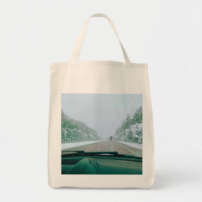 Tote Bag Circuit en Suède sous la neige (Devant)