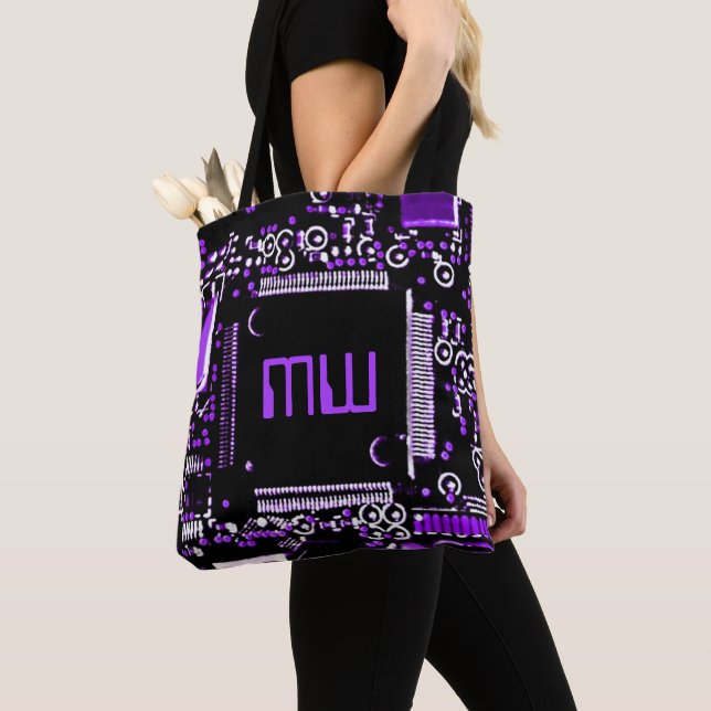Tote Bag Circuit Purple 2 Monogram Bag purple back (De près)
