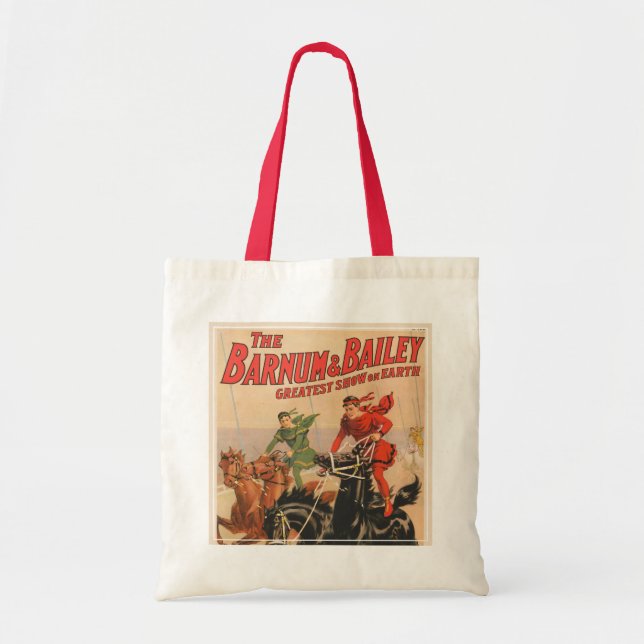 Tote Bag Cirque Avec Des Hommes À Cheval.