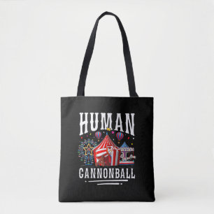 Tote Bag Cirque Carnaval Boulet de Canon Humain