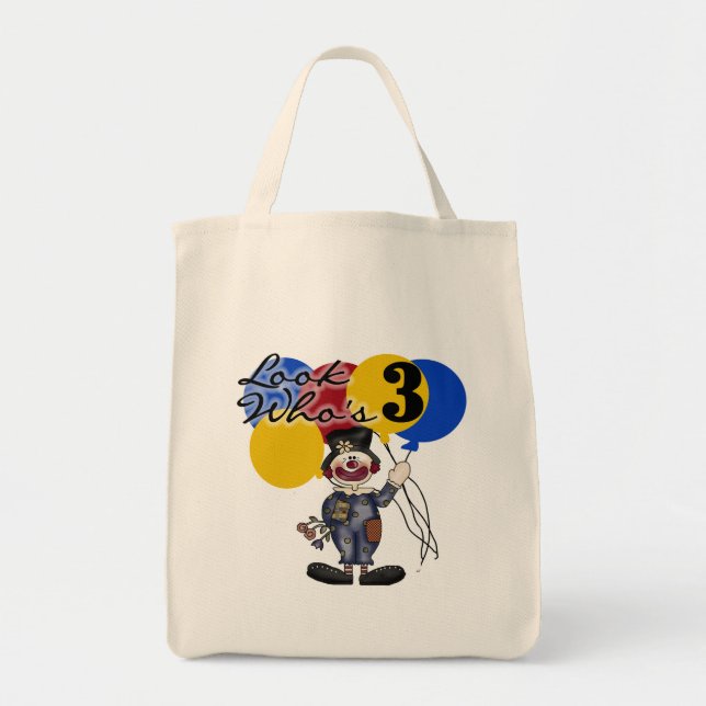 Tote Bag Cirque Clown 3e Anniversaire Tshirts et cadeaux (Devant)