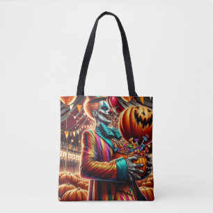 Tote Bag Cirque clown zombie Halloween créatif