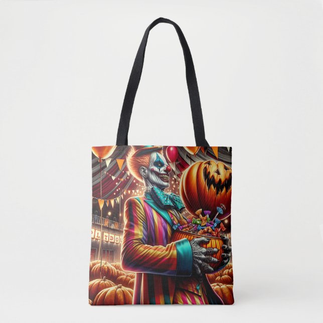 Tote Bag Cirque clown zombie Halloween créatif (Devant)