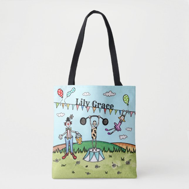 Tote Bag Cirque divertissant personnalisé Thème (Devant)