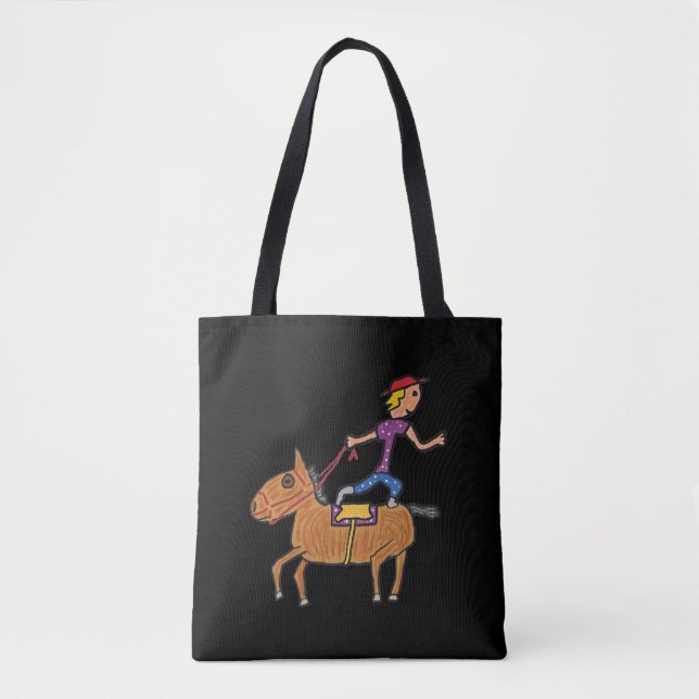 Tote Bag Cirque Rodéo Équitation (Devant)