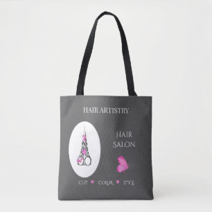 Tote Bag Ciseaux de la marque de salon de coiffure de luxe