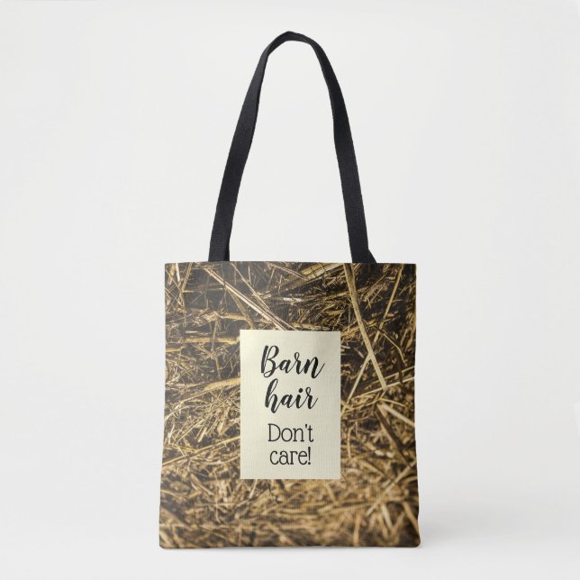 Tote Bag Citation amusante pour les cheveux de grange (Devant)