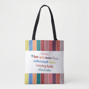 Tote Bag Citation d'amour drôle de correction automatique -