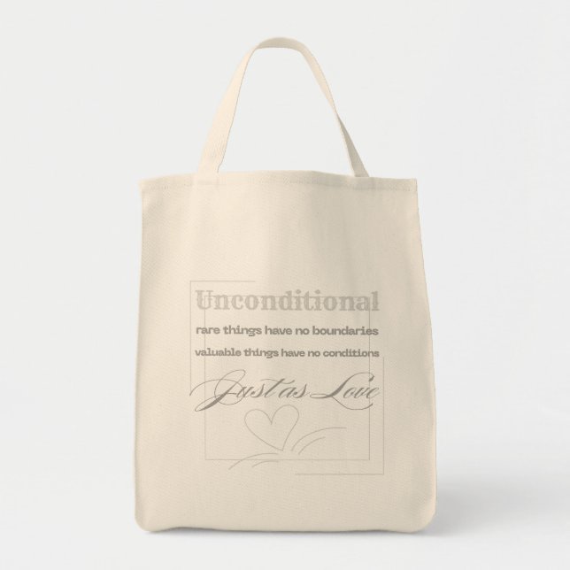Tote Bag Citation d'amour inconditionnel  (Devant)