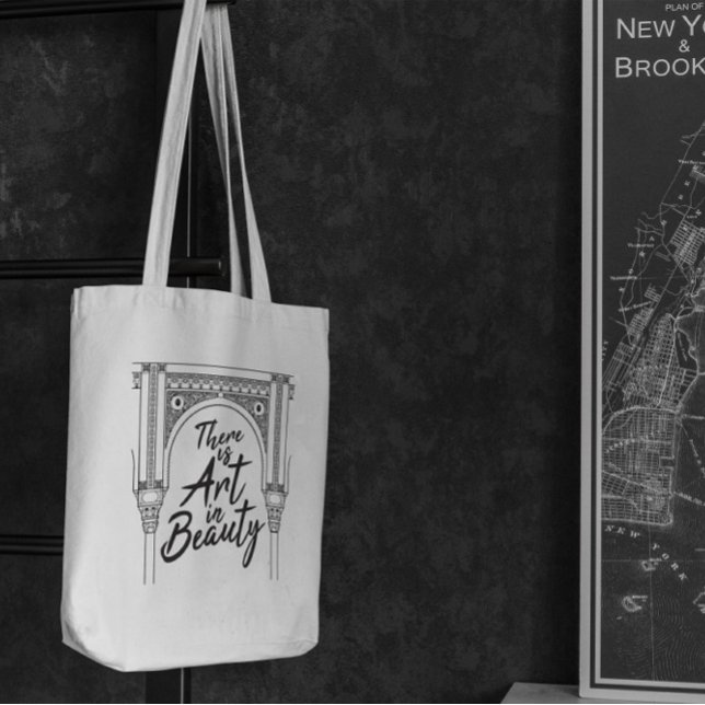 Tote Bag Citation de beauté artistique (Créateur téléchargé)