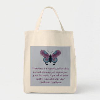 Tote Bag Citation de bonheur de papillon de Nathaniel