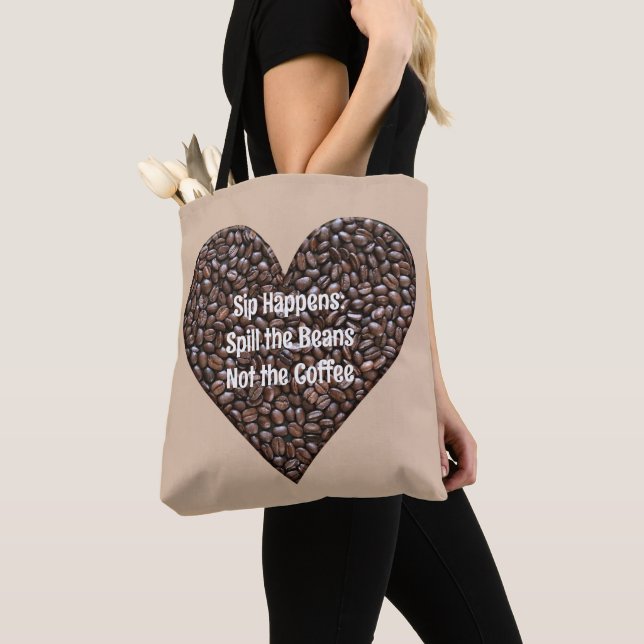 Tote Bag Citation de café amusante (De près)