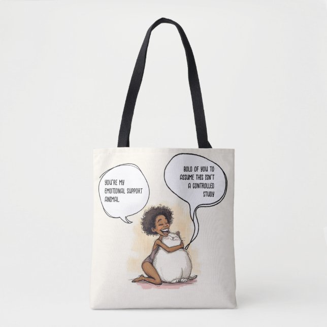 Tote Bag Citation de chat de soutien émotionnel introverti  (Devant)