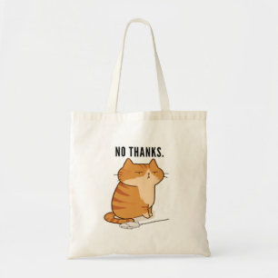 Tote Bag Citation de chat orange grincheux sans merci