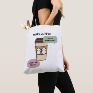 Tote Bag Citation de connaissance secrète de maman café drô