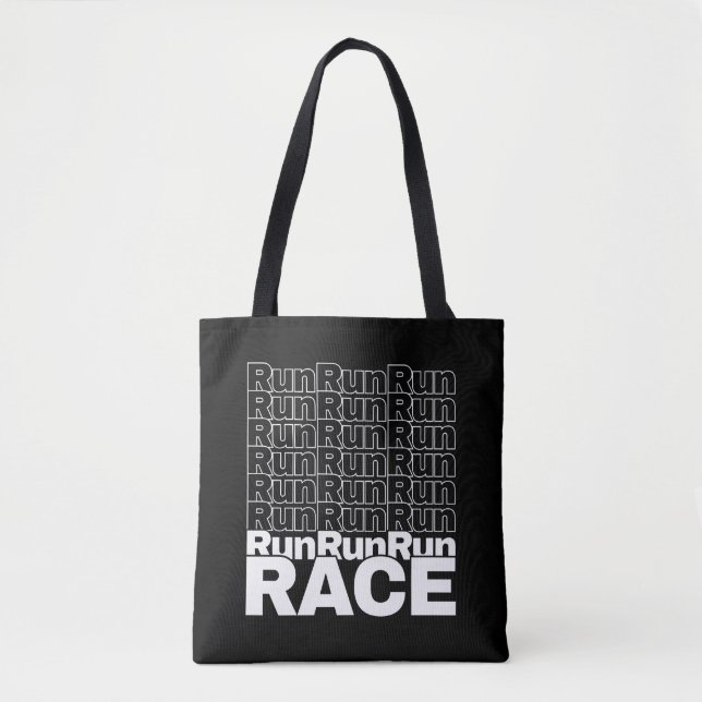 Tote Bag Citation de course en cours de course motivationne (Devant)