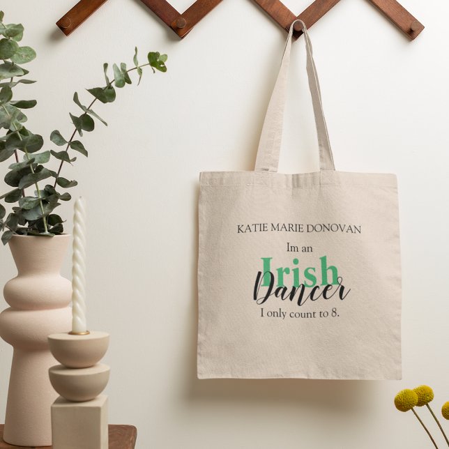 Tote Bag Citation de danse irlandaise personnalisée (Créateur téléchargé)