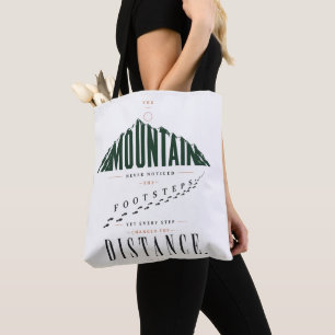 Tote Bag Citation de distance de pas de montagne