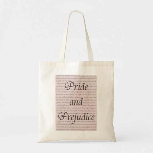 Tote Bag Citation de fierté et de préjudice (Devant)