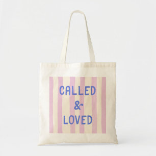 Tote Bag Citation de foi chrétienne Called & Loved Moderne