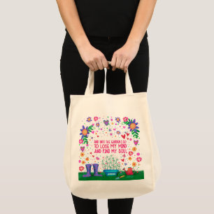 Tote Bag Citation de jardin Floral Fun Name Floral Inspiriv