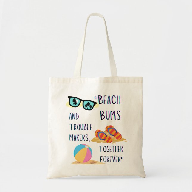 Tote Bag citation de jour de plage (Devant)