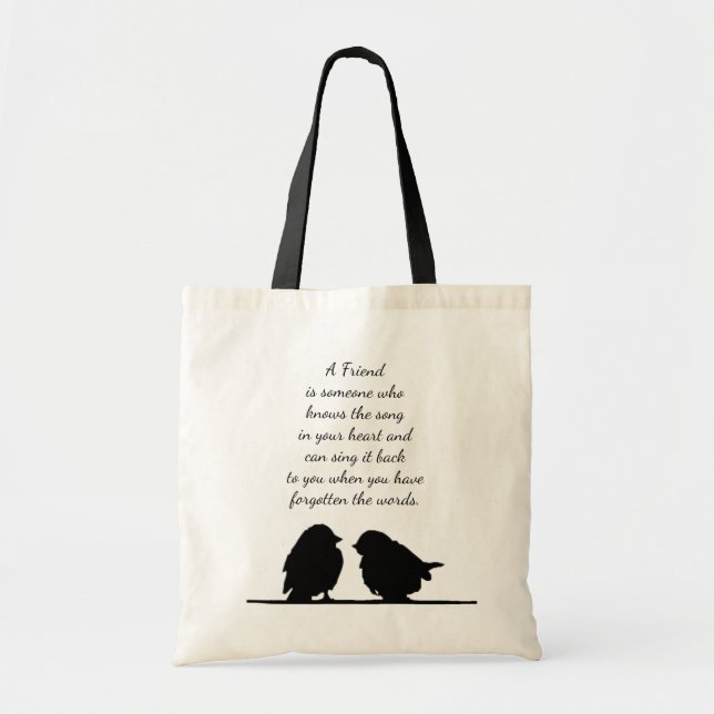 Tote Bag Citation de l'ami Chanson dans votre coeur et les  (Devant)