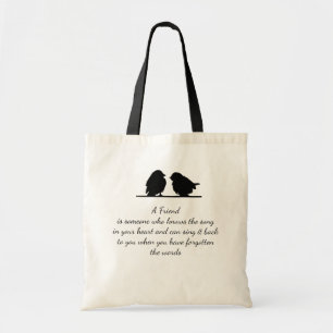 Tote Bag Citation de l'ami Chanson dans votre coeur et les 