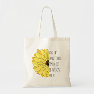 Tote Bag Citation de l'enseignant de tournesol