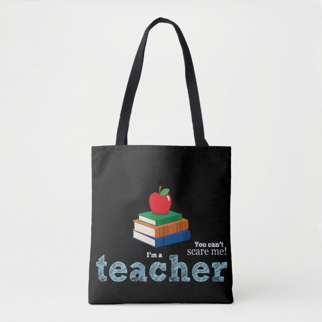 Tote Bag Citation de l'enseignant typographie (Devant)