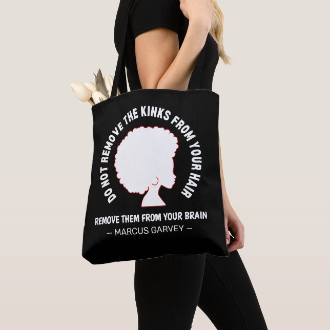 Tote Bag Citation de l'Inspirational Marcus Garvey HAIR AFR (De près)