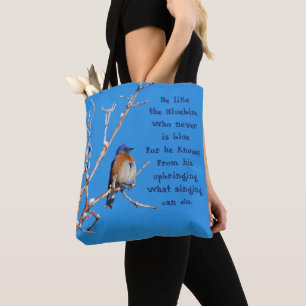 Tote Bag Citation de l'Oiseau bleu occidental