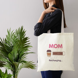 Tote Bag Citation de maman café drôle qui se recharge
