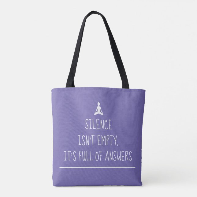 Tote Bag Citation de méditation spirituelle Zen Yoga (Dos)