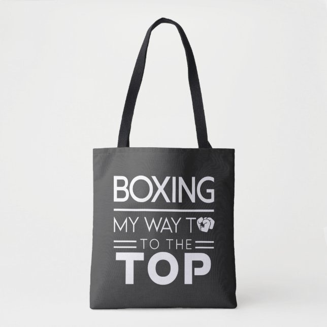 Tote Bag Citation de motivation de boxe Typographie minimal (Devant)